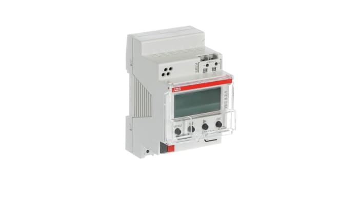 Temporizzatore digitale ABB 2CDG120039R0011, 8 canali, 110-230 V CA, design compatto, installazione semplice, altezza 90 mm.