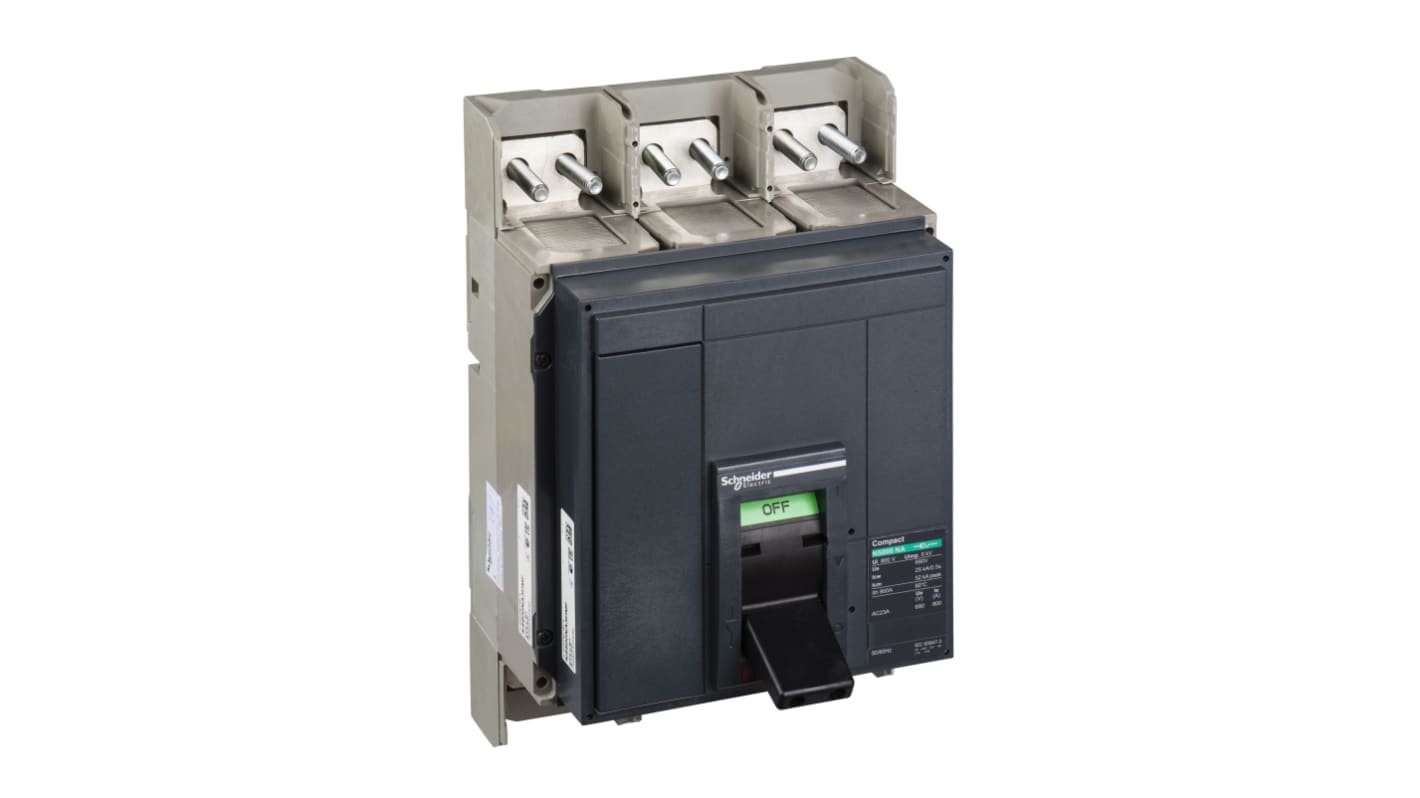 Sezionatore interruttore Compatto Schneider Electric, tre poli, 800A, 690V, montaggio fisso, dimensioni 327x210x147 mm.