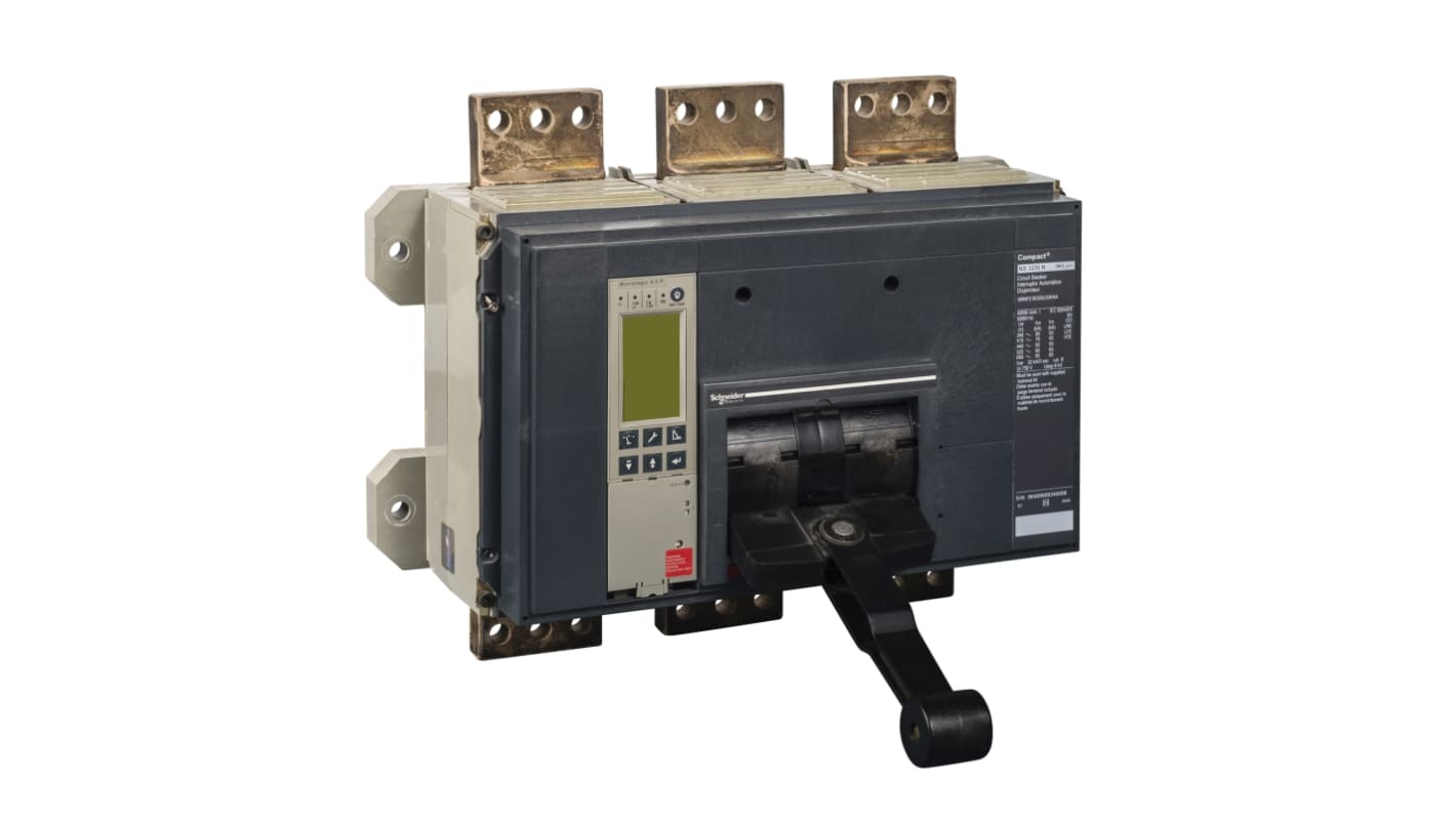 Interruttore magnetotermico scatolato Schneider Electric, 3 poli, 2000 A, IP40, montaggio su piastra, -25 a 70 °C.