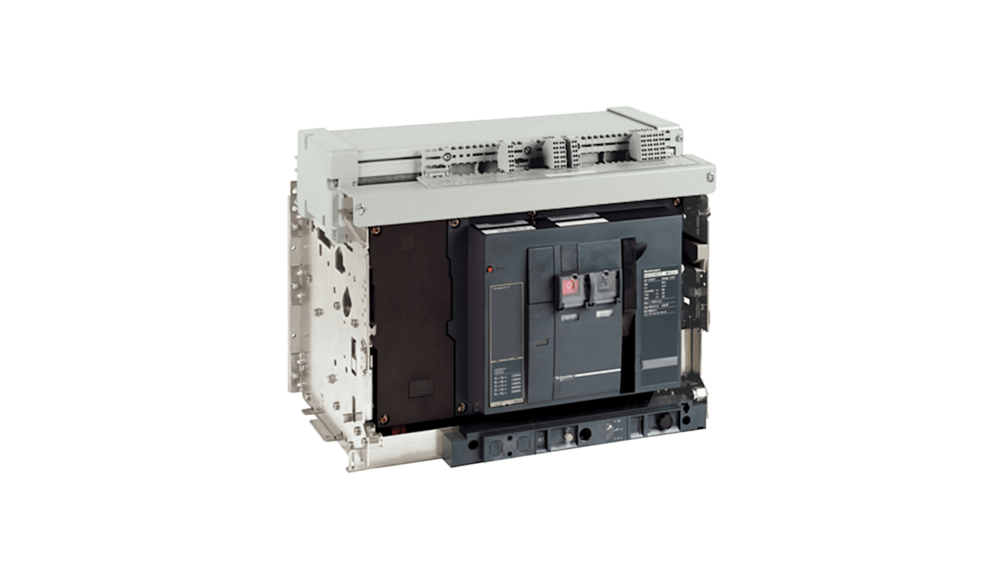 Interruttore di isolamento 4 poli Schneider Electric, corrente massima 2500 A, dimensioni 352x537x297 mm.