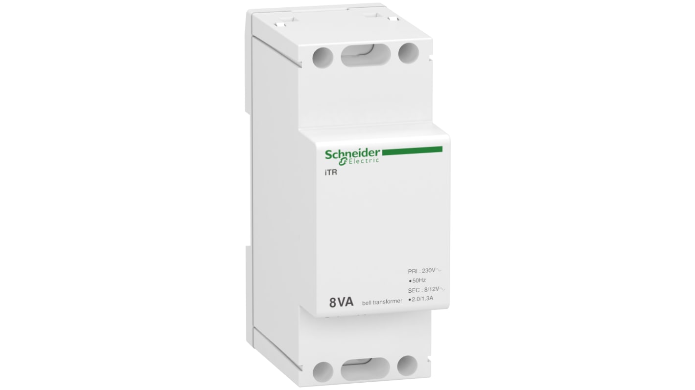 Trasformatore modulare Schneider Electric A9A15216 - Montaggio su guida DIN 35mm, IP20, temperatura -20/+55°C - Ideale per ambienti industriali.