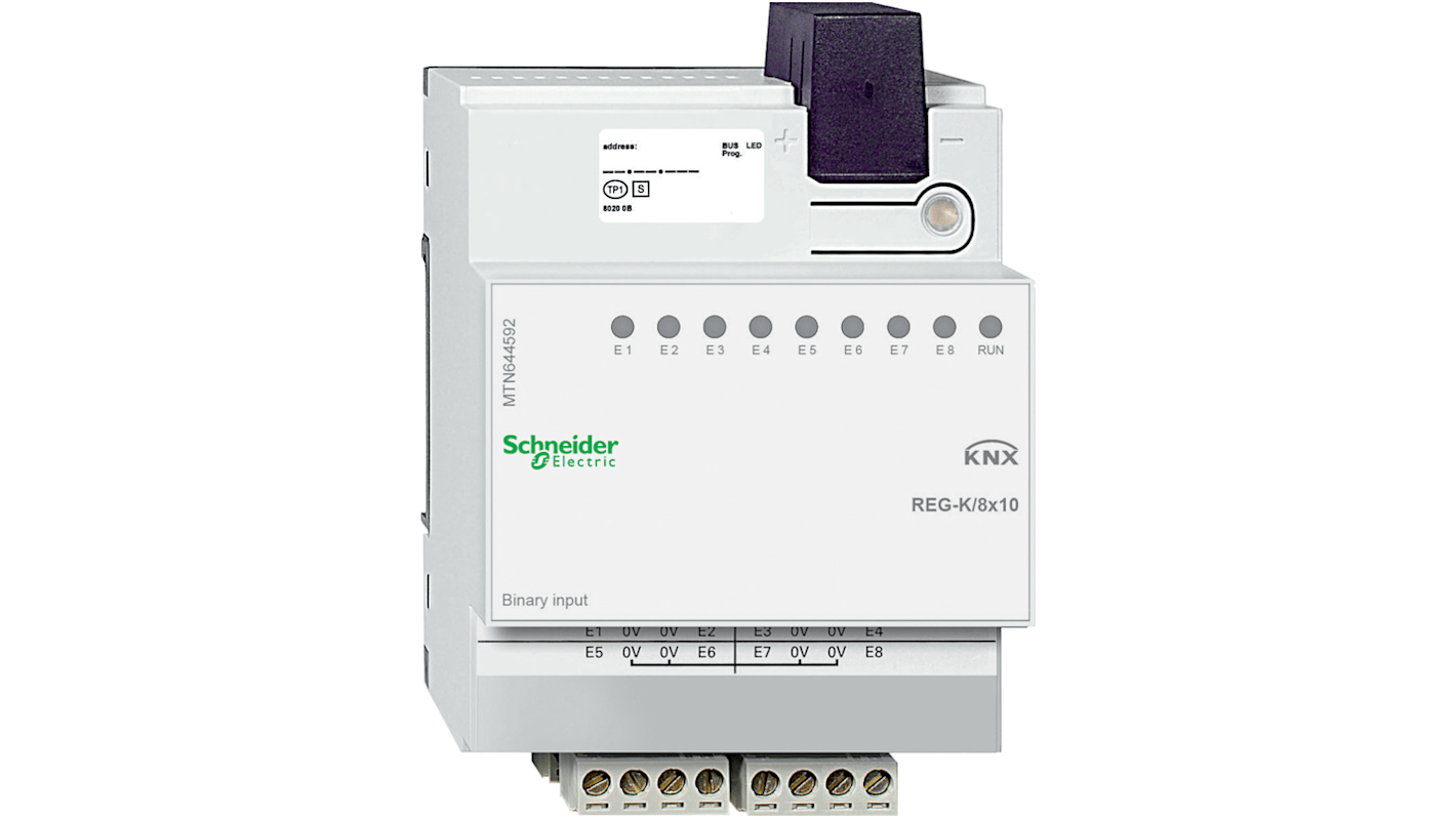 Modulo di comunicazione Schneider Electric MTN644592 per sistema bus, montaggio su guida DIN, 8 ingressi, grado di protezione IP20.