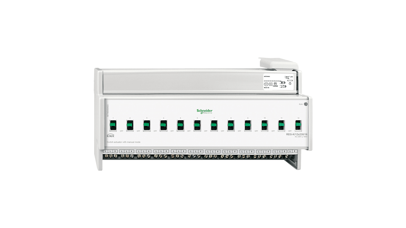 Attuatore interruttore Schneider Electric MTN648493 per Sistema bus, 12 contatti da 16A IP20. Ideale per sistemi bus.