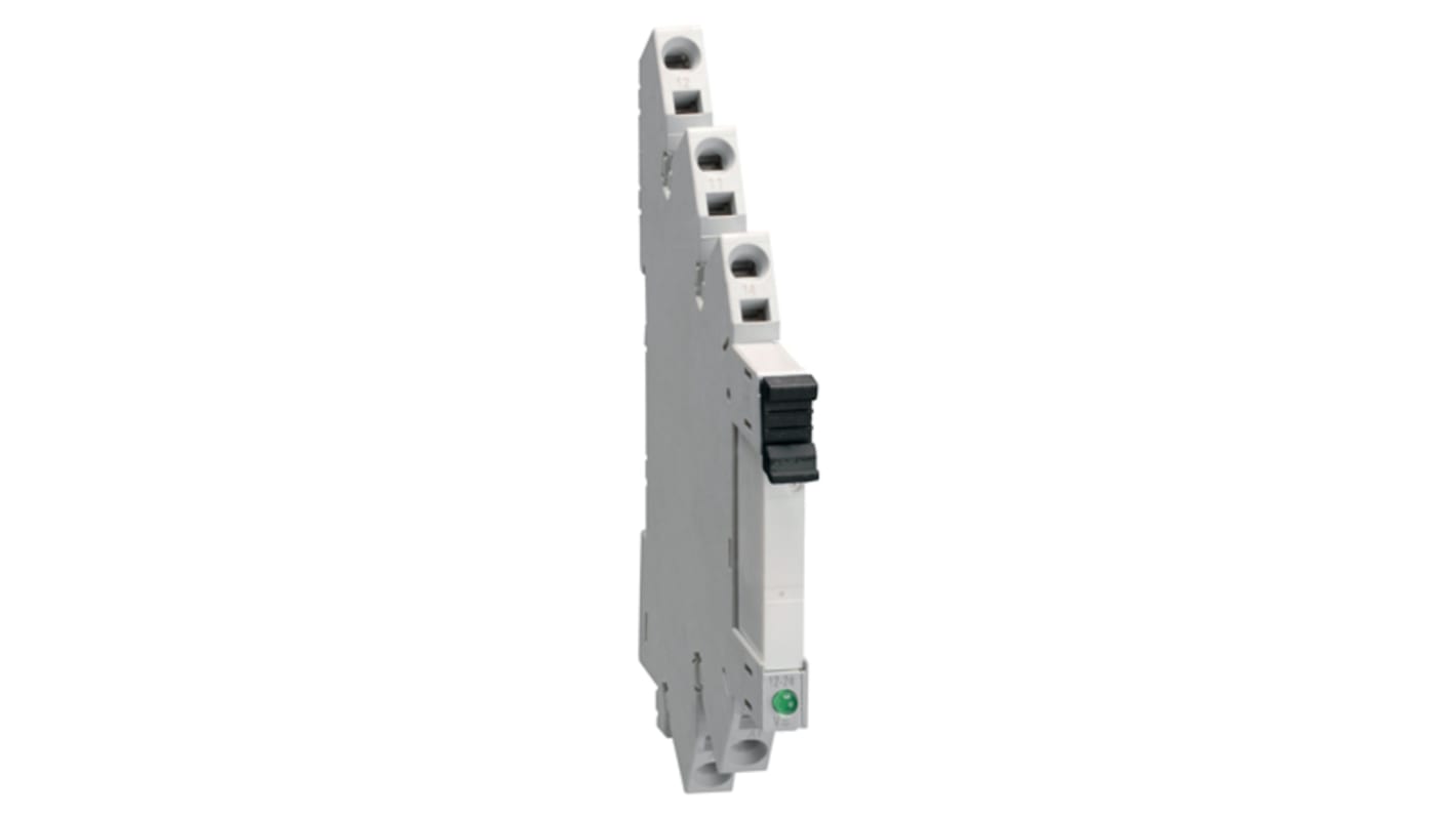Relè monostabile Lovato HRA101CE024S, SPDT, 24V, 6A, montaggio su guida DIN, temperatura operativa -40/+70°C.