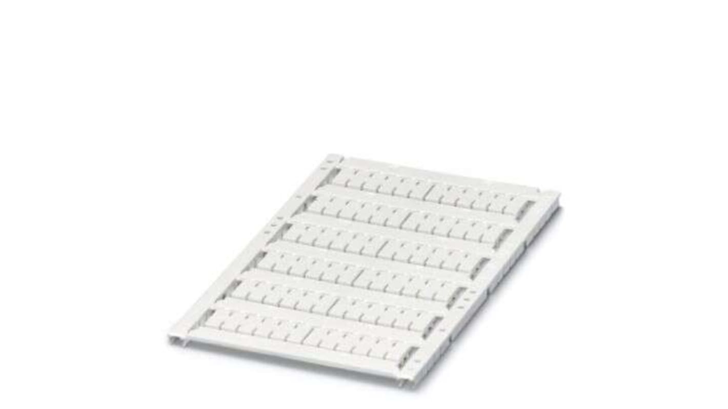 Segnacavi Phoenix Contact 803204 per morsetti, bianco, 72 targhette, montaggio a inserimento. Resistente, conforme a UL 94 V0.