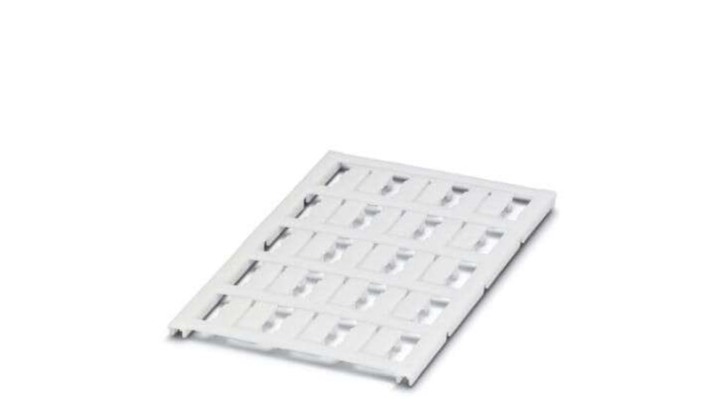 Segnacavi Phoenix Contact 818182 per conduttori - Bianco, PA, UL 94 V2, resistente allo sfregamento, 15 targhette singole, clip on - Compatibile con BLUEMARK e PLOTMARK.