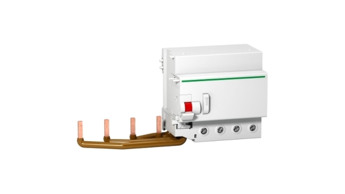 Interruttore magnetotermico Schneider Electric A9N18569 4P 125A AC - Serie Vigi C120. Montaggio su guida DIN 35 mm, temperatura -5 a 60 °C, frequenza 50/60 Hz. Per applicazioni industriali.