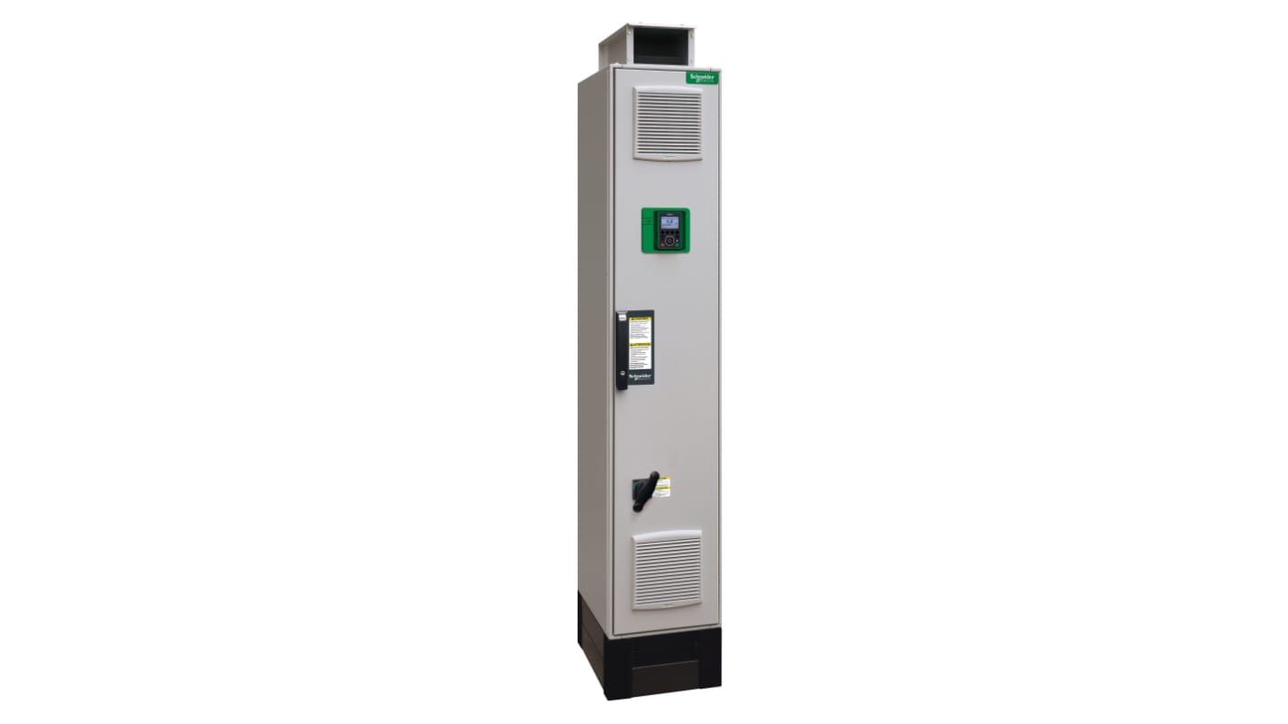 Inverter trifase Schneider Electric ATV950C13N4F, potenza 132 kW, tensione 400/440 V, grado di protezione IP54.
