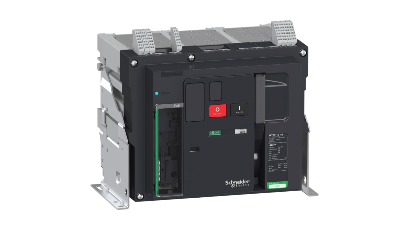 Interruttore magnetotermico scatolato Schneider Electric, 3 poli, corrente nominale 1.6kA, montaggio fisso, modello MTZ2.