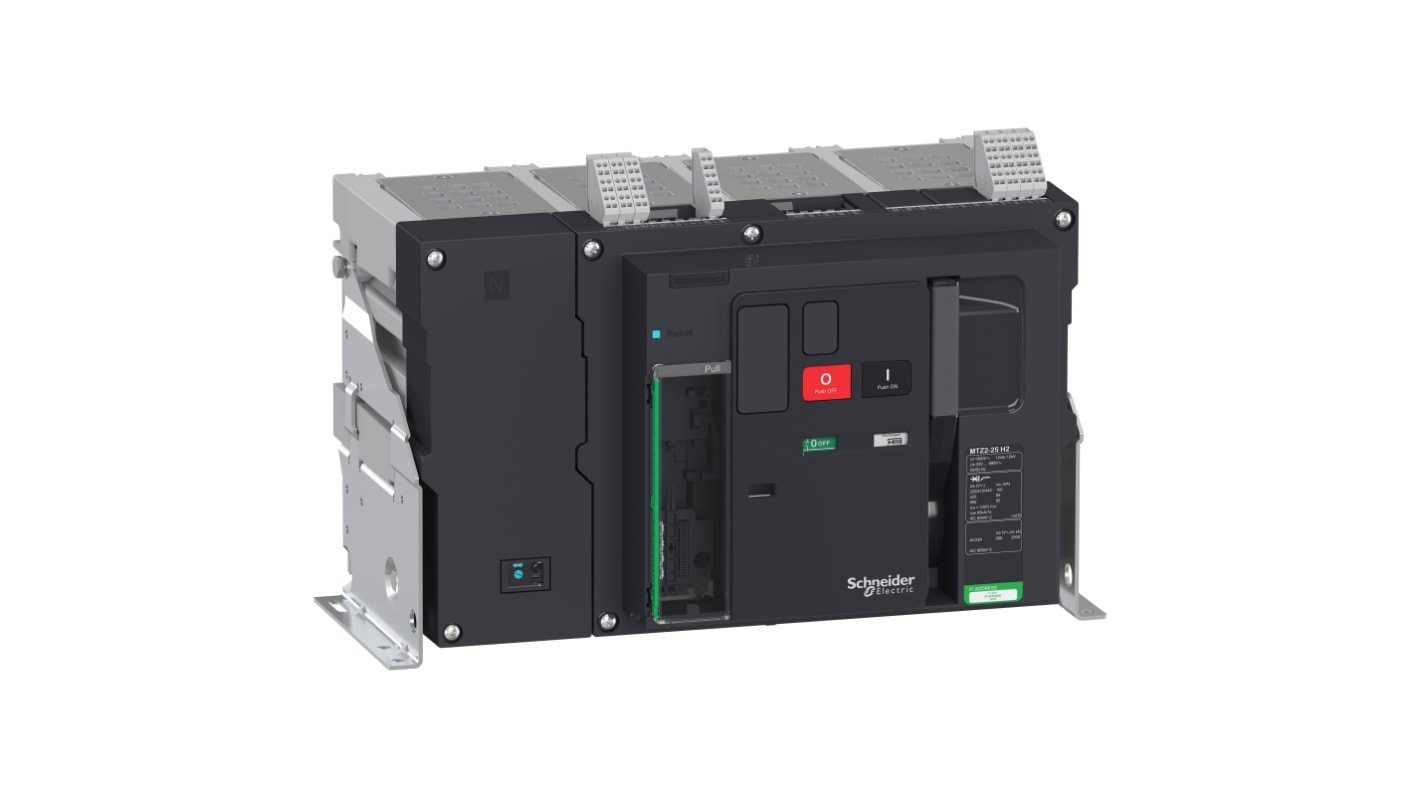 Interruttore magnetotermico scatolato Schneider Electric, 4 poli, 2500 A, montaggio fisso, temperatura operativa -25 a 70 °C.