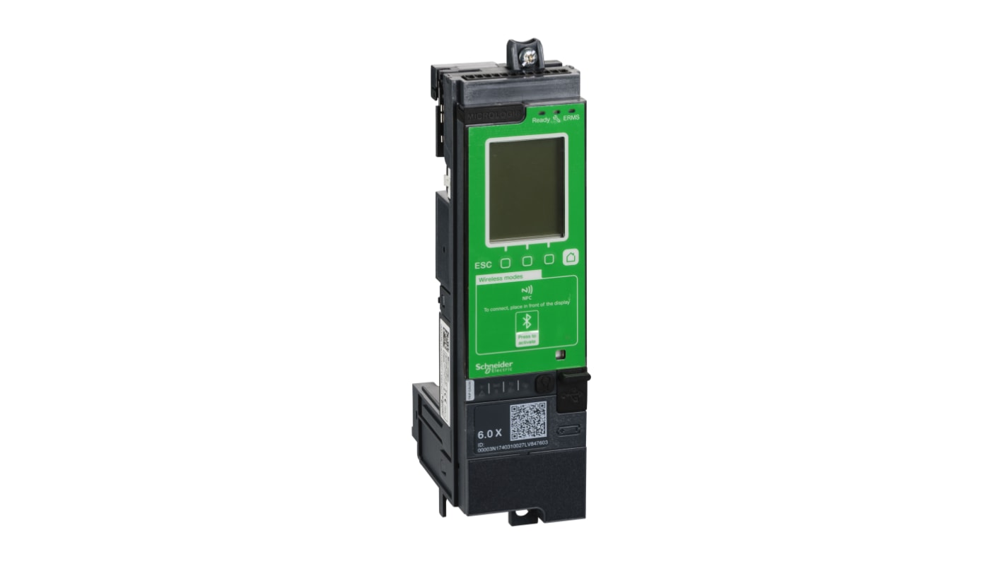 Interruttore magnetotermico scatolato Schneider Electric LV848500, 3 e 4 poli, amperaggio fino a 6300A, con display LCD e Bluetooth.