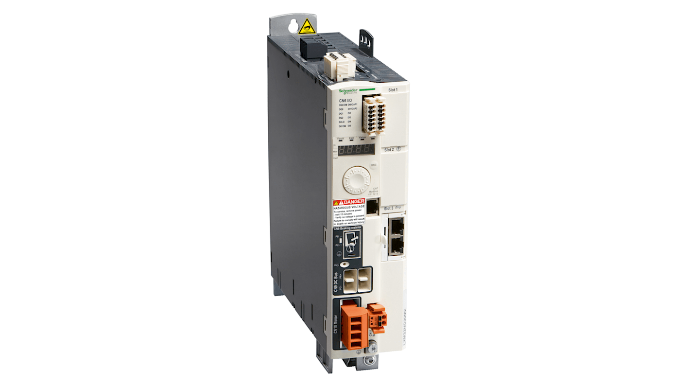 Servocomando Schneider Electric LXM32MD72N4, 3 fasi, 7 kW, 480 V, con interfaccia CAN e funzione Safe Torque Off.