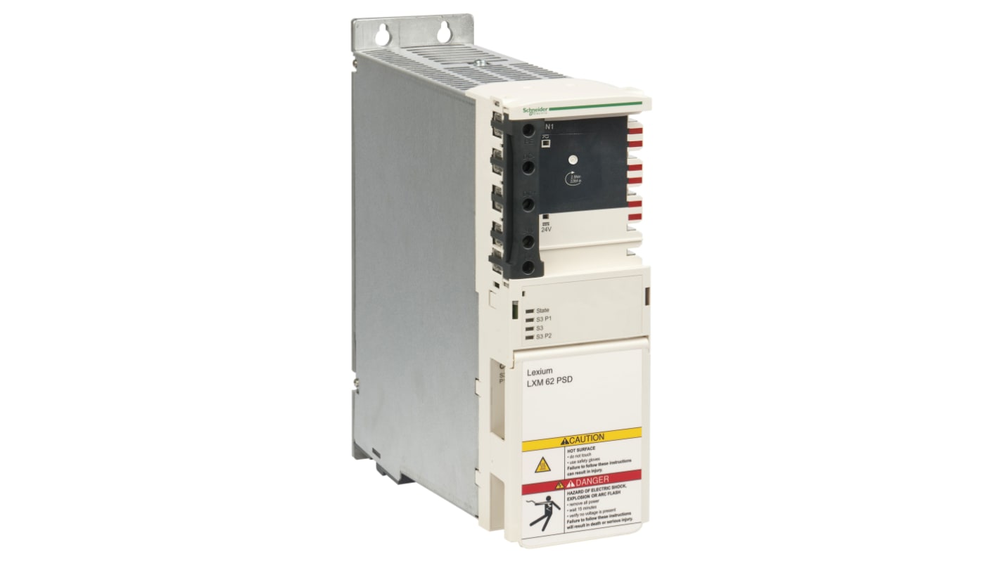 Servocomando Schneider Electric LXM62PD84A11000, 1 fase, 400 V, 42 A a 82 A, dimensioni 310x89,5x270 mm, per automazione industriale.