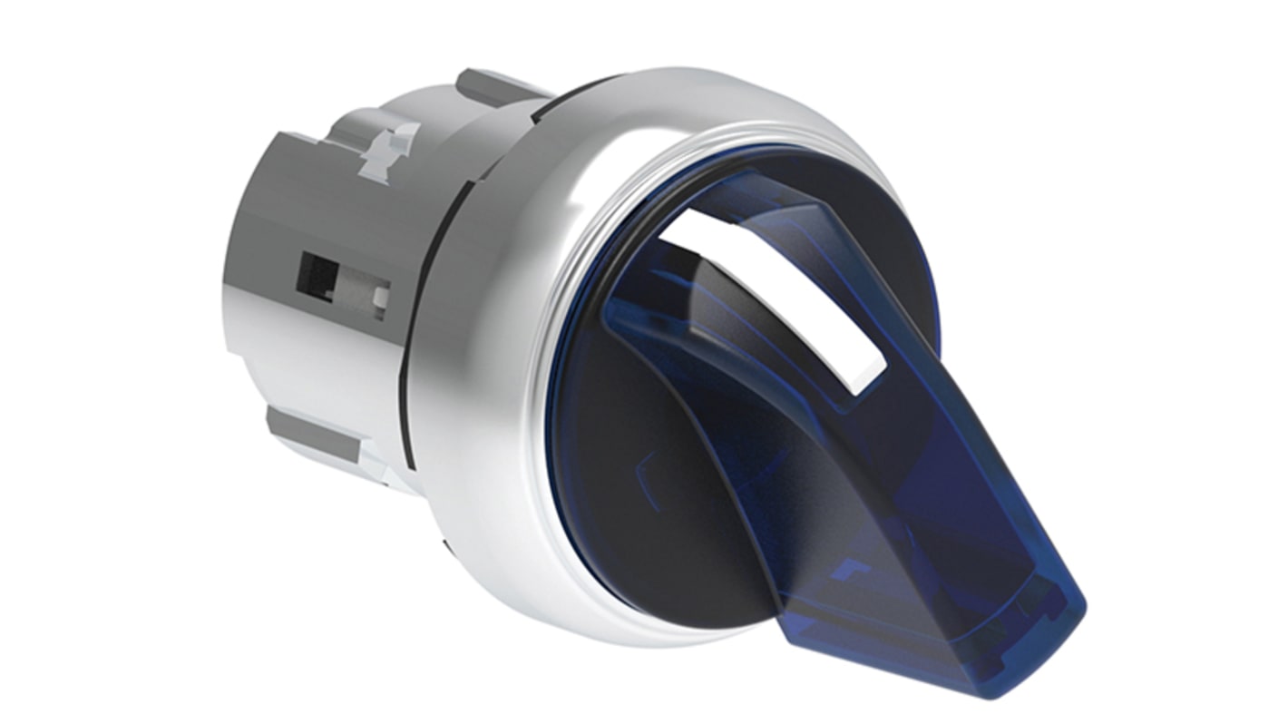 Selettore Lovato LPSSL1206, 2 posizioni, diametro 22mm, blu, metallo, grado di protezione IP66/IP67/IP69K.