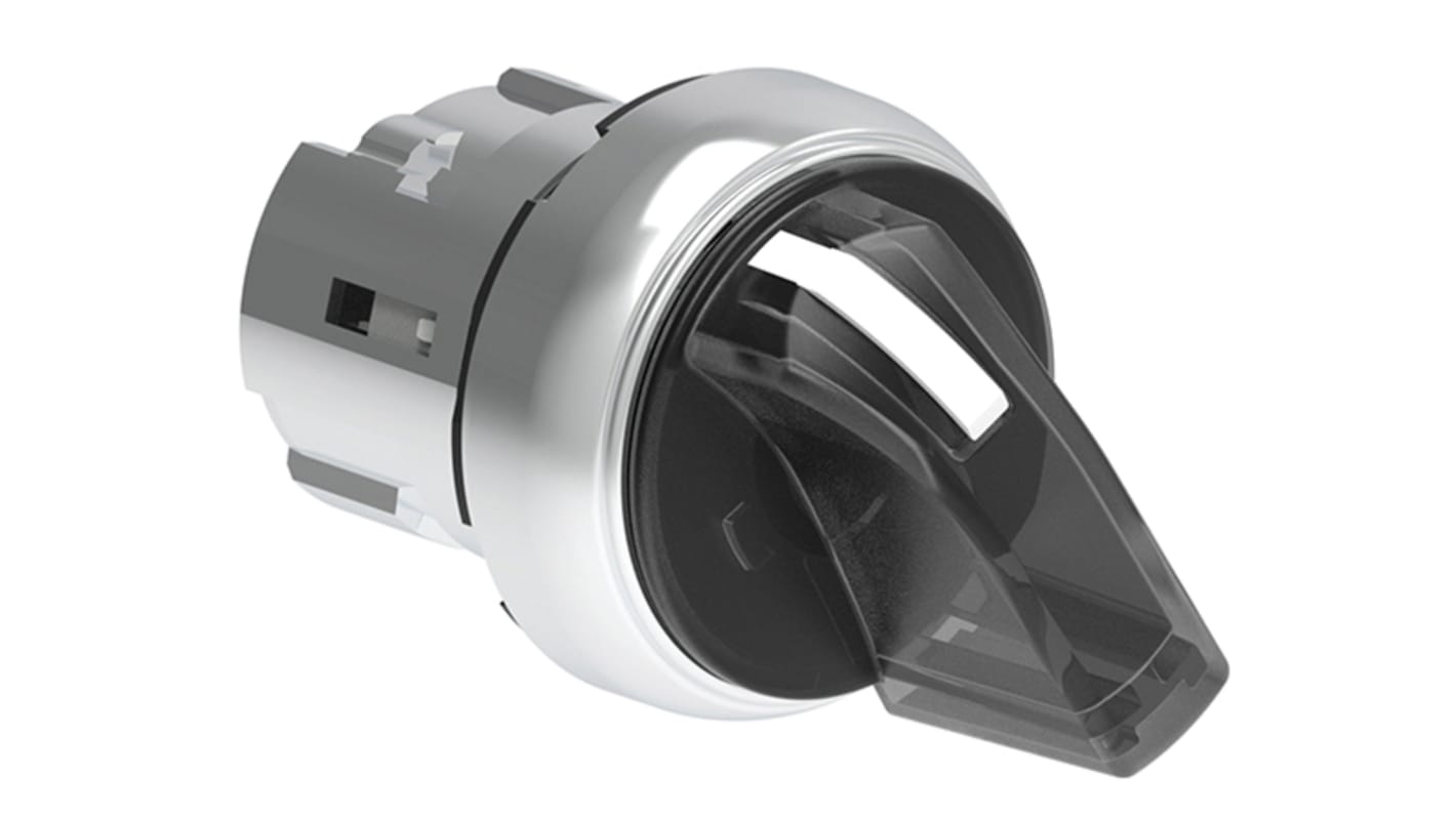 Selettore Lovato LPSSL1308 a 3 posizioni, diametro foro 22mm, in metallo bianco, grado di protezione IP66/IP67/IP69K.