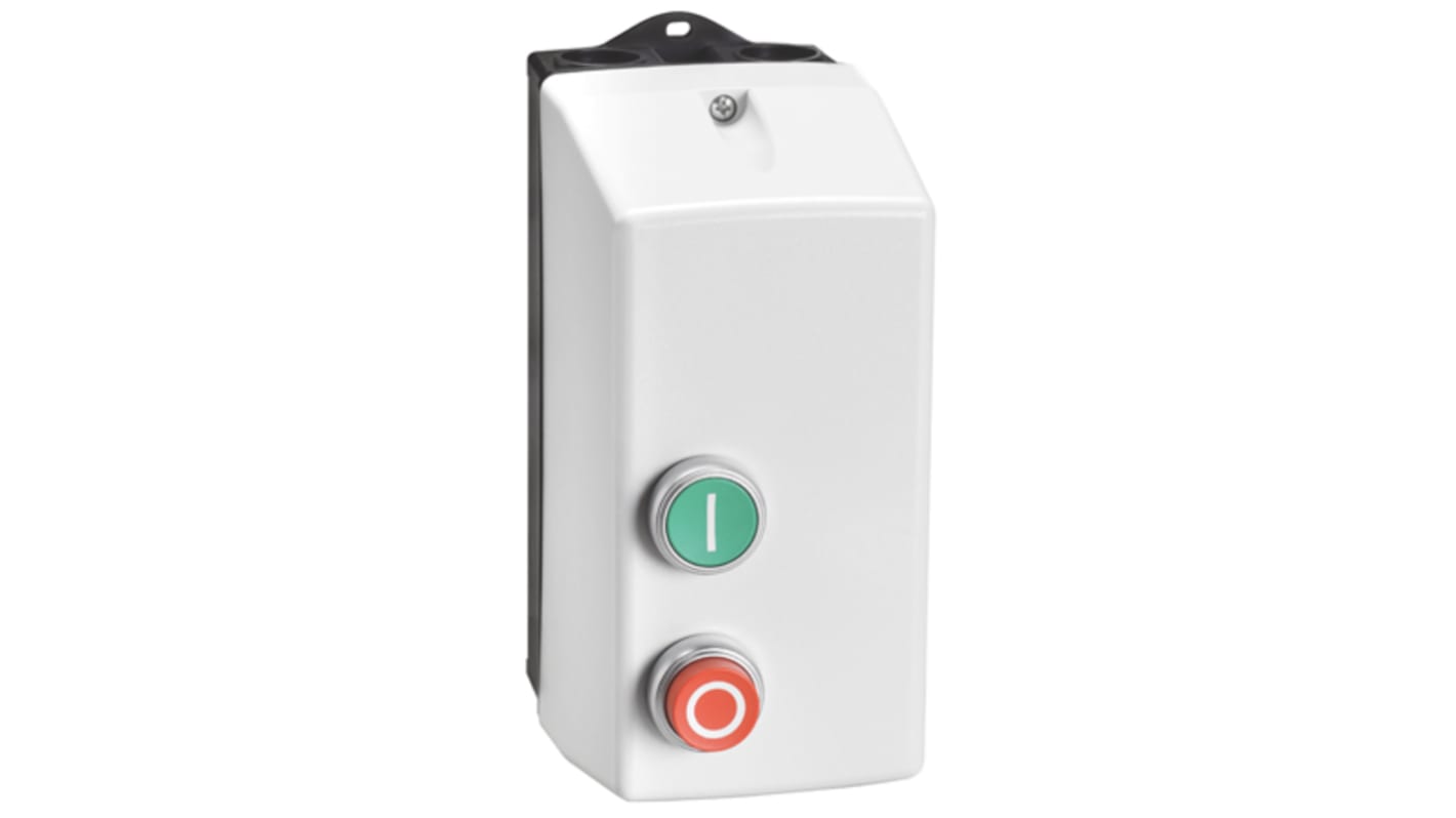 Contenitore Lovato M1PA grigio, non metallico, con pulsanti START-STOP/RESET, grado di protezione IP65, 2 fori.