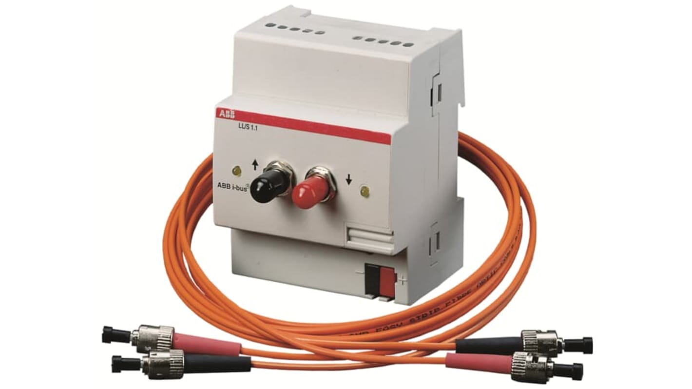 Modulo di interfaccia ottica ABB GHQ6050053R0001 per Linea EIB, montaggio su guida DIN, dimensioni 3,54 x 2,83 x 2,99 poll.