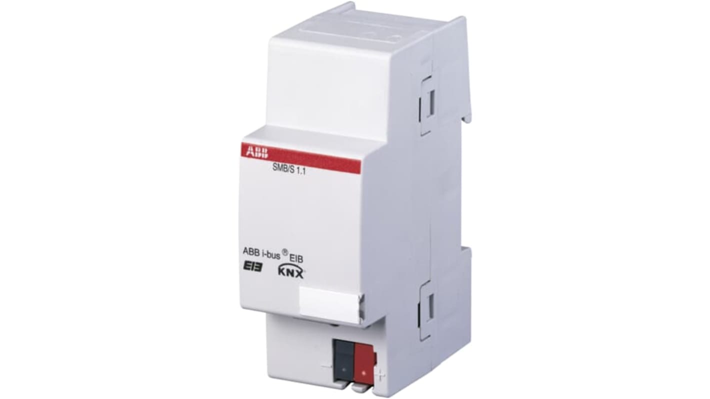 Modulo di monitoraggio ABB GHQ6310085R0111 per sistemi EIB/KNX, montaggio su guida DIN, dimensioni 3,54 x 1,41 x 2,53 poll.