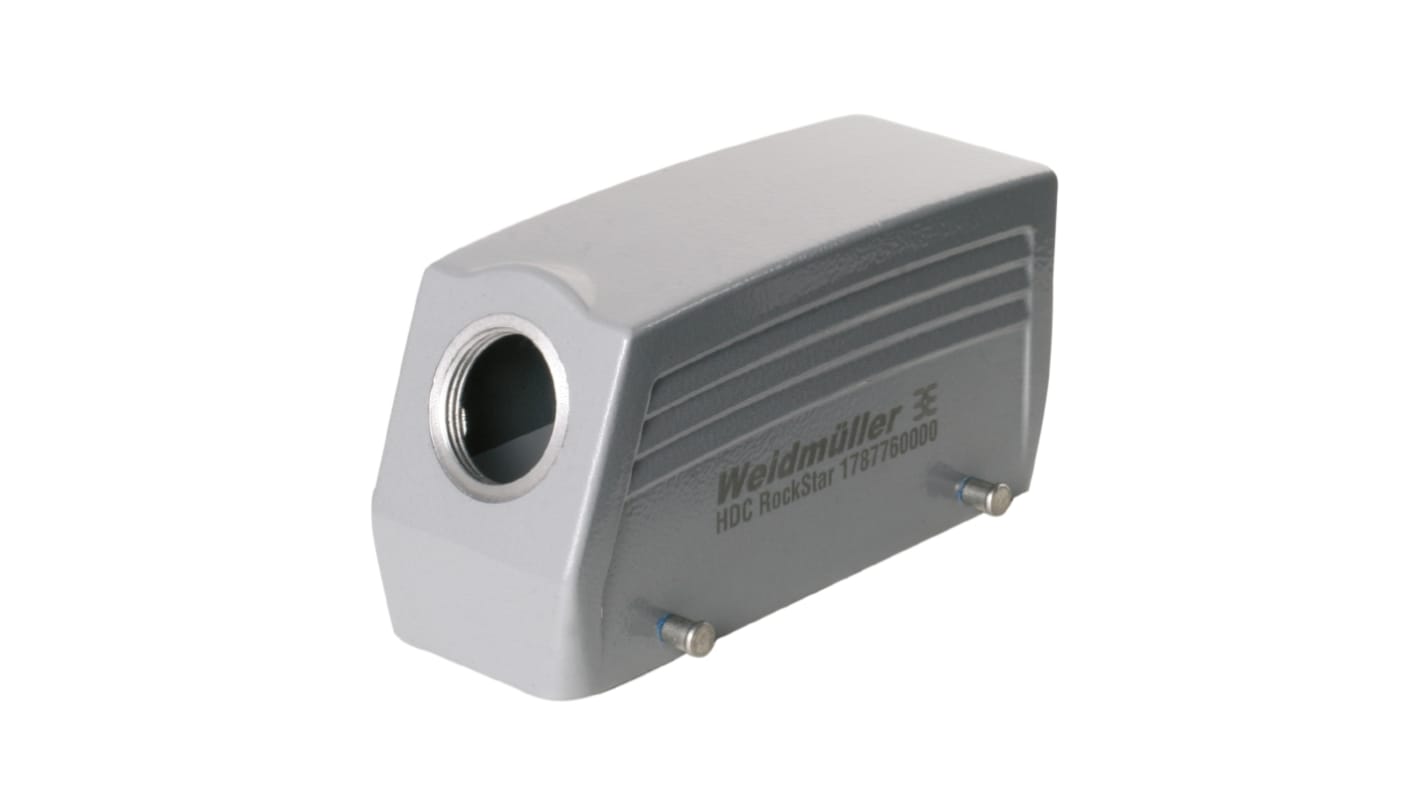 Calotta connettore industriale sigillato Weidmüller 1787760000 M25 IP65 in lega pressofusa con etichetta laser.