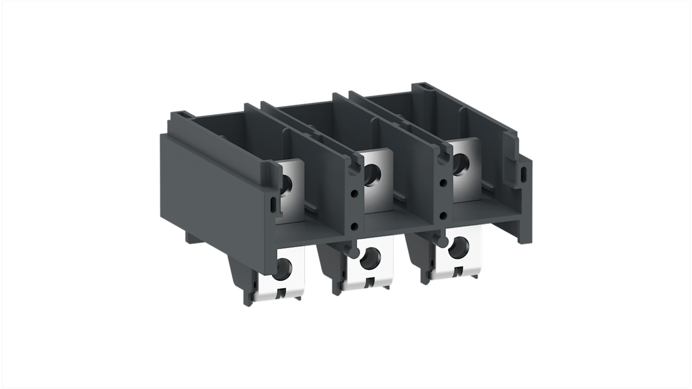 Terminale Schneider Electric LA9G3101 per contattori 3 Pole Giga, grado di protezione IP20, set di 2 unità per collegamenti cavi.