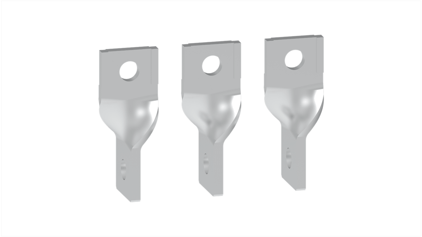 Terminale Schneider Electric LA9G3632 per contattori 3 Pole Giga, consente connessioni rapide e riduce i tempi di installazione. Set di 3, operatività da -40 a 60 gradi Celsius.