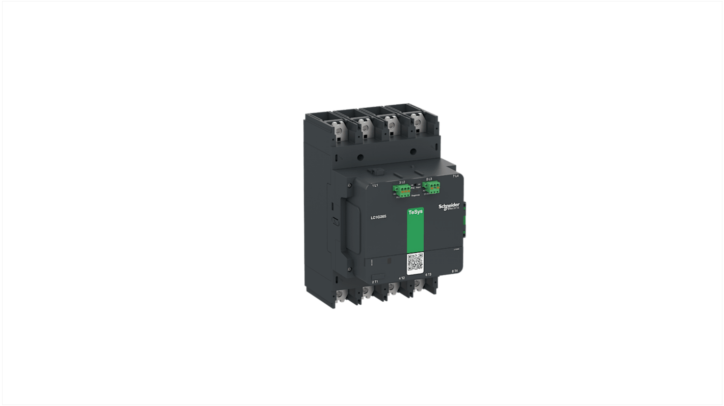 Contattore Schneider Electric LC1G5004LSEA, 4 poli, 700 A, 200-500 V, IP2X, capacità di interruzione 4370 A.
