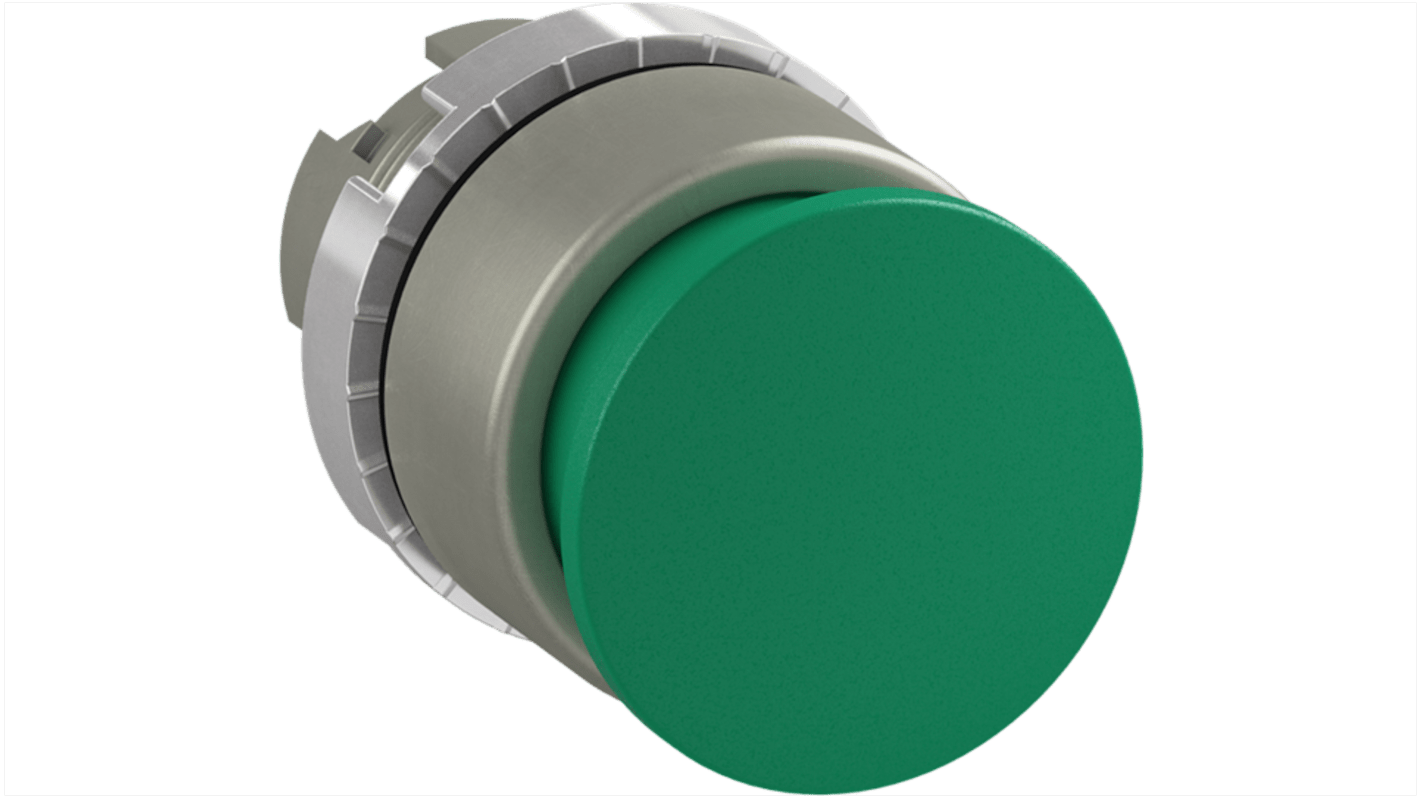 Pulsante a fungo instabile ABB 1SFA1, verde, attuatore 28 mm, grado di protezione IP66, codice 1SFA184032R9002.