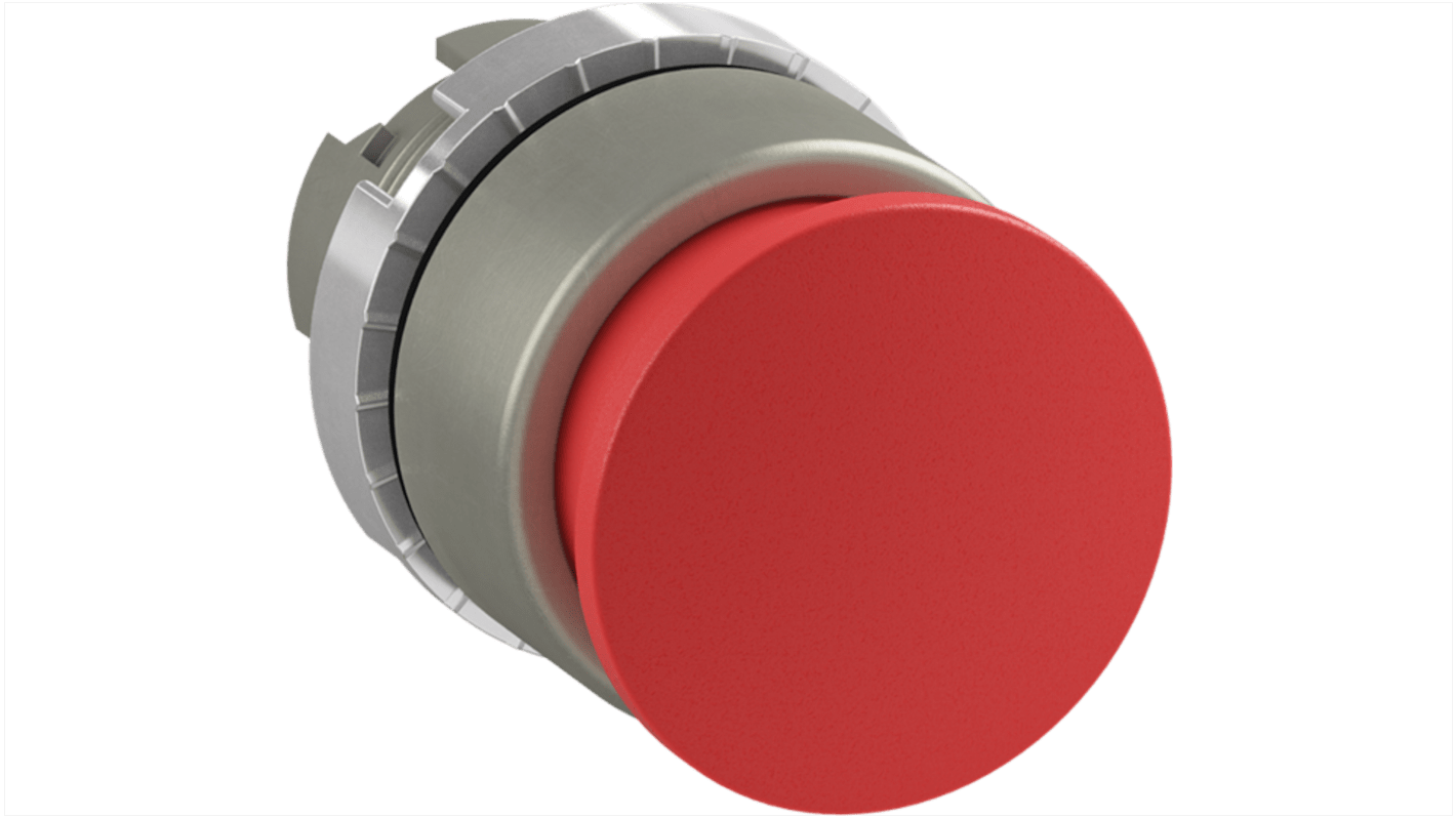 Pulsante a fungo ABB 1SFA184070R9001, rosso, diametro foro 22 mm, azione mantenuta, grado di protezione IP66.