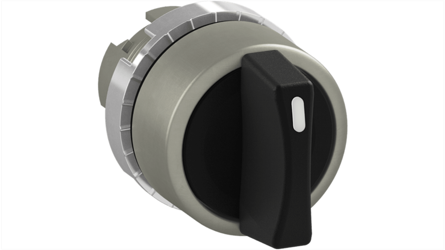 Pulsante instabile a fungo ABB 1SFA184320R9006, nero, rotondo, azione momentanea, grado di protezione IP66.