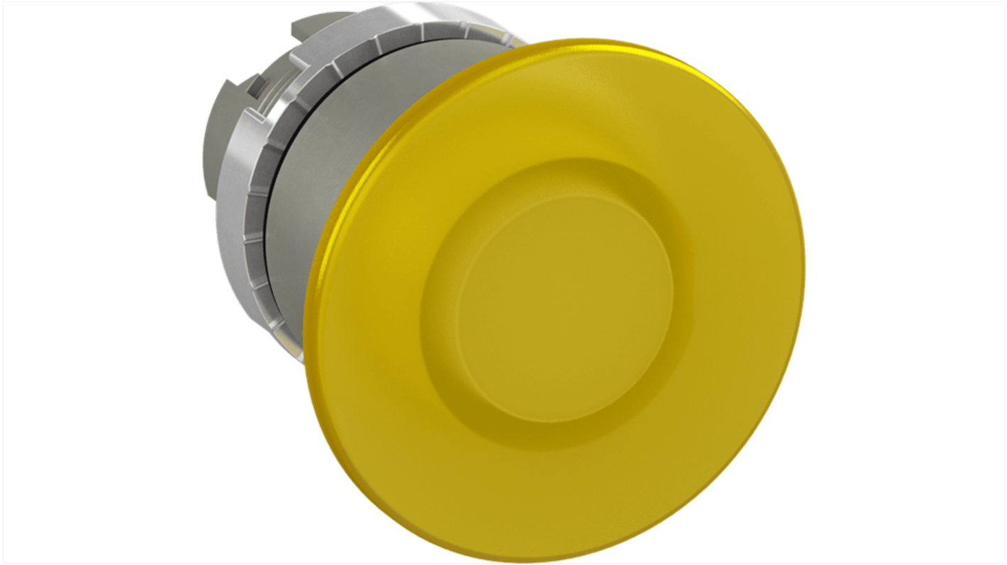 Pulsante a fungo instabile ABB, giallo, attuatore 40 mm, IP66, per applicazioni industriali, serie 1SFA1.
