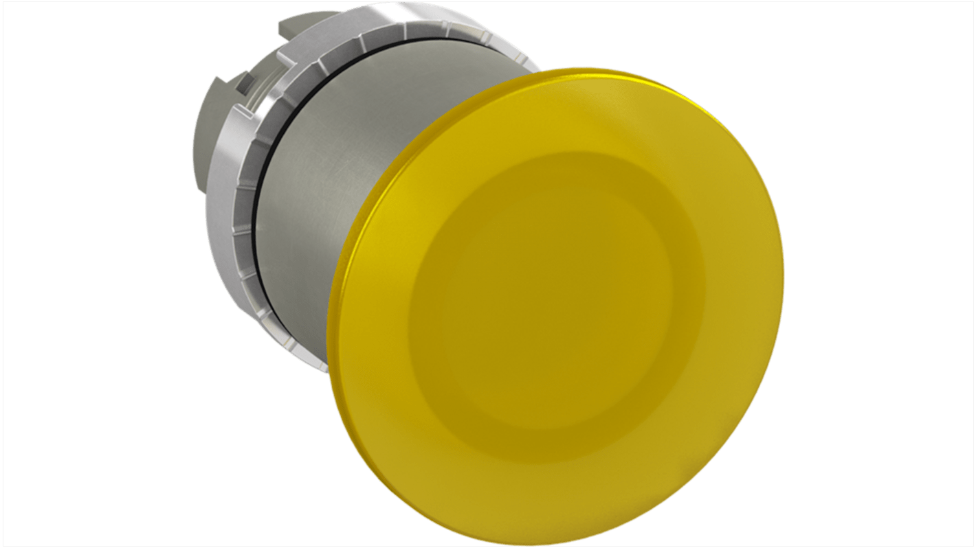 Pulsante a fungo mantenuto ABB, 40 mm, giallo, IP66, serie 1SFA1, codice 1SFA184563R9103.