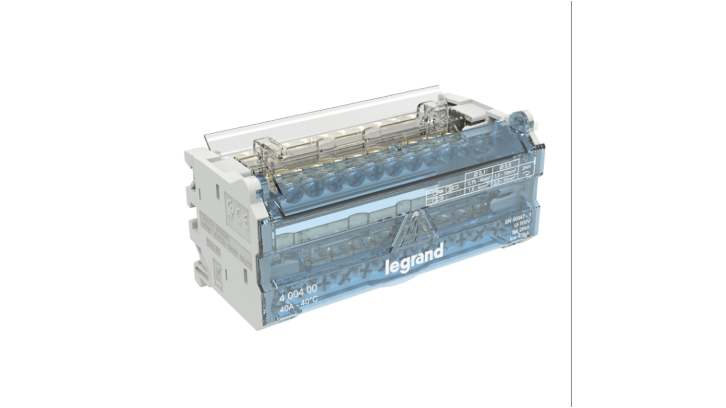 Modulo Interfaccia Femmina 12 Poli Legrand 400400 - Distribuzione sicura e veloce, prestazioni elettriche eccellenti, conforme a EN 60947-1. Orientamento e connessioni ottimizzate per facilitare il cablaggio.