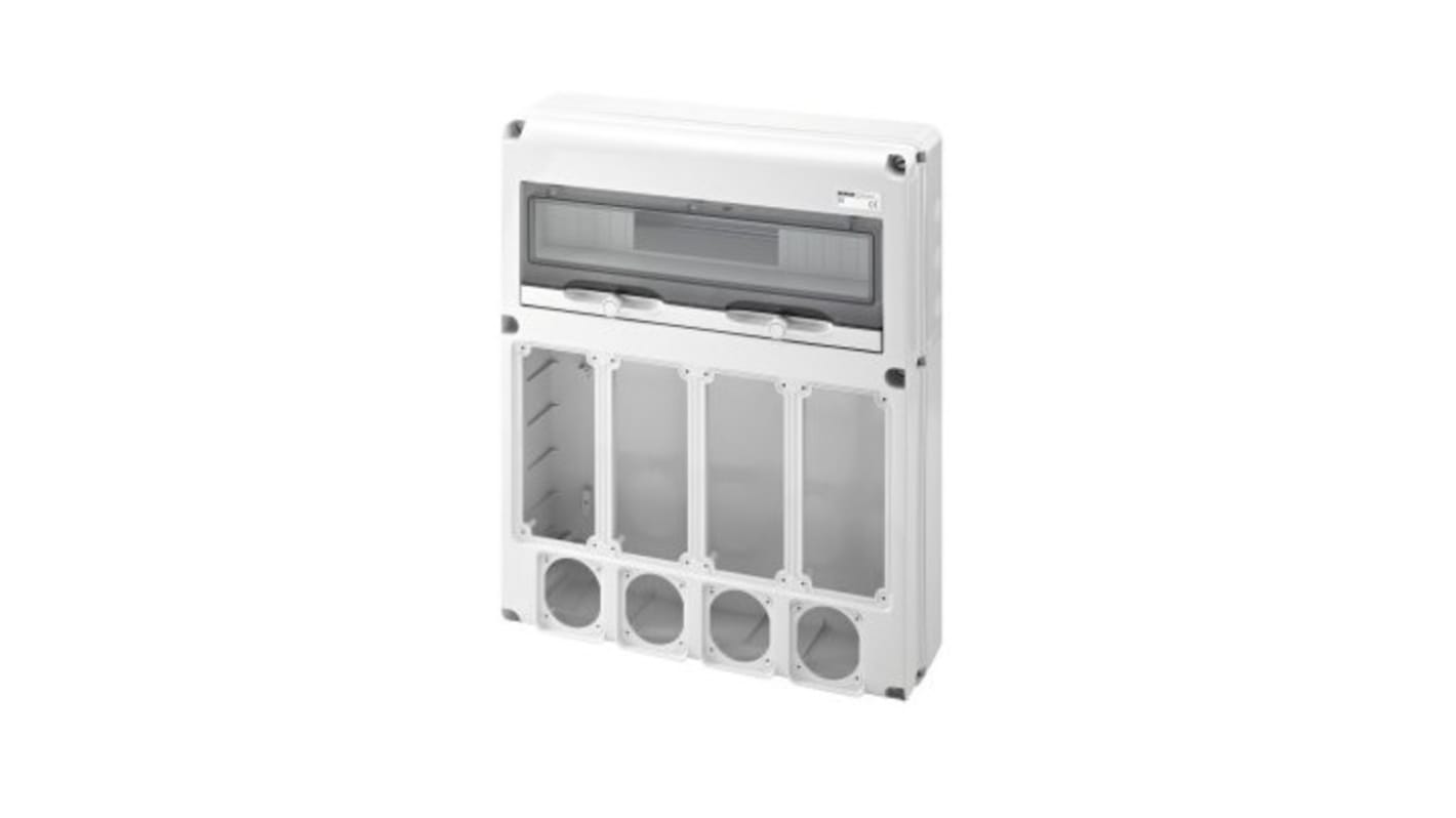 Scheda di distribuzione Gewiss GW68015N 1+N fasi, 16 vie, resistente ai raggi UV. Ideale per installatori, disponibile vuoto o precablato.