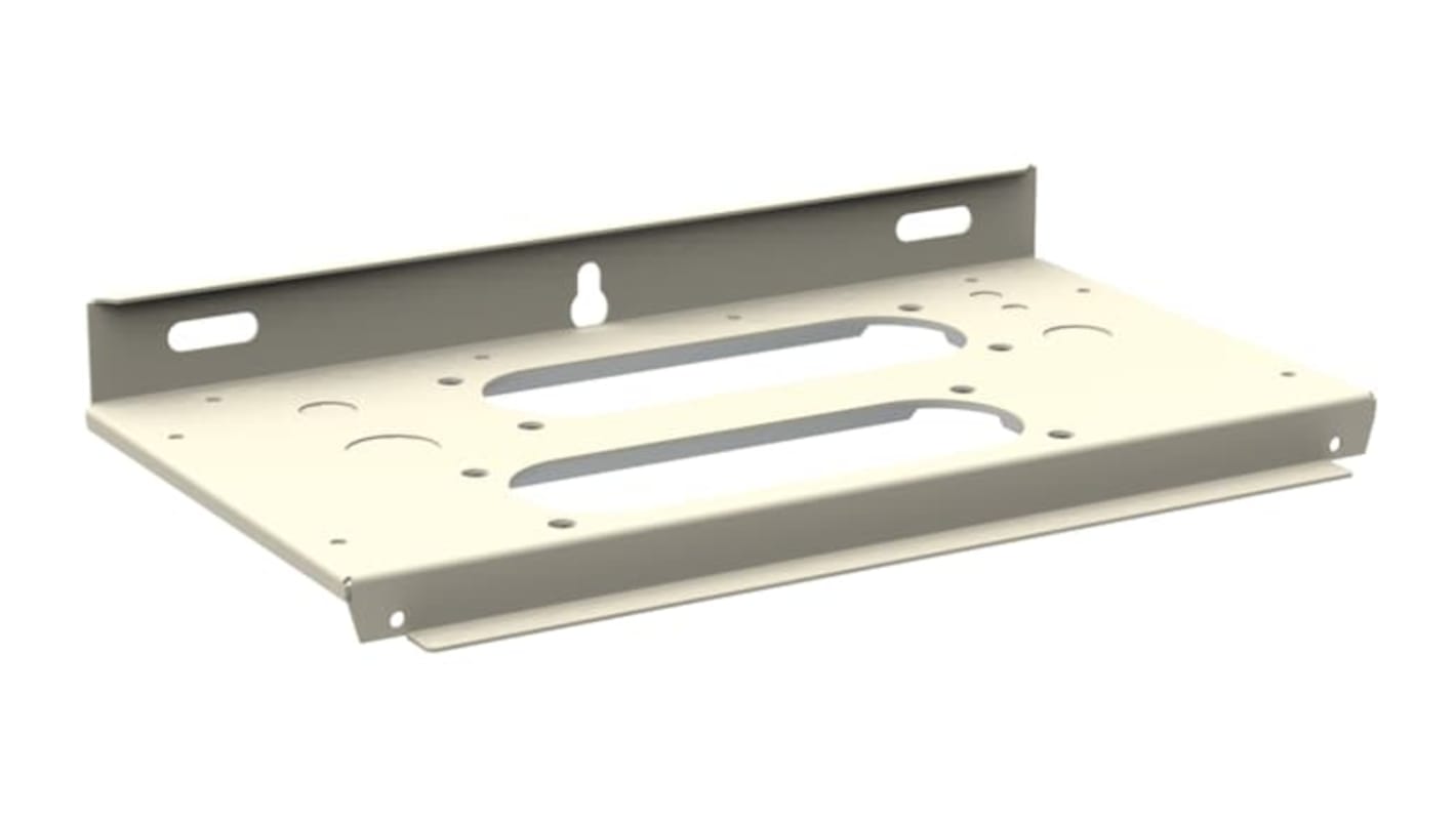 Manopola rotante ABB 1SCA022338R5520 per contenitori EMC, in acciaio, dimensioni 400x230x50 mm, con fori per cavi di controllo.