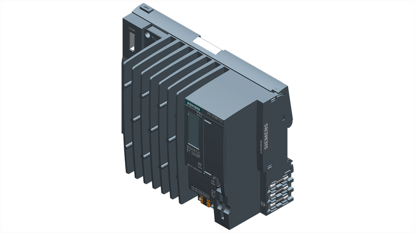CPU PLC Siemens 6AG16772DB402GB0 SIPLUS ET 200SP, 20 I/O, 24 V CC, 8 GB RAM, interfacce Ethernet e USB.