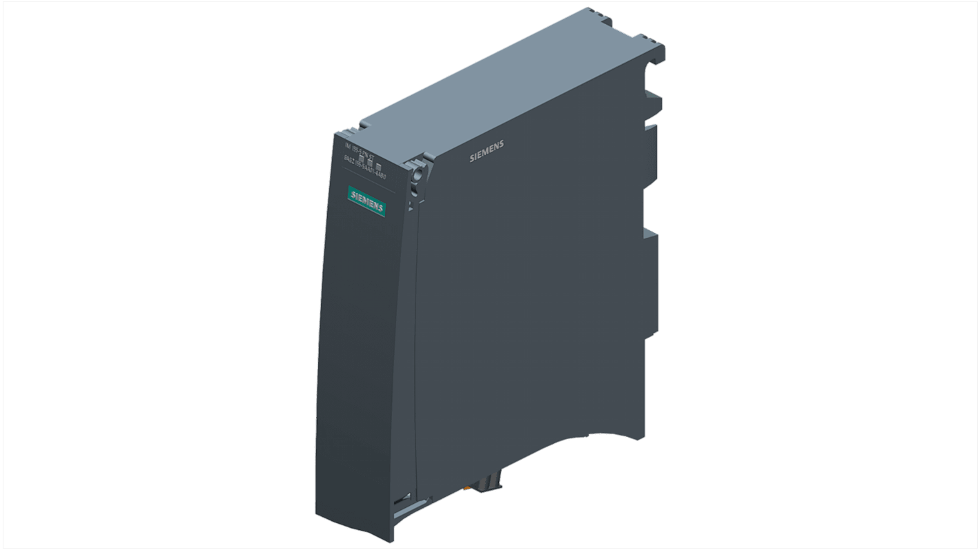 Modulo di interfaccia PROFINET Siemens 6AG21555AA014AB0, supporta fino a 30 moduli IO, dimensioni 147 x 35 x 129 mm.