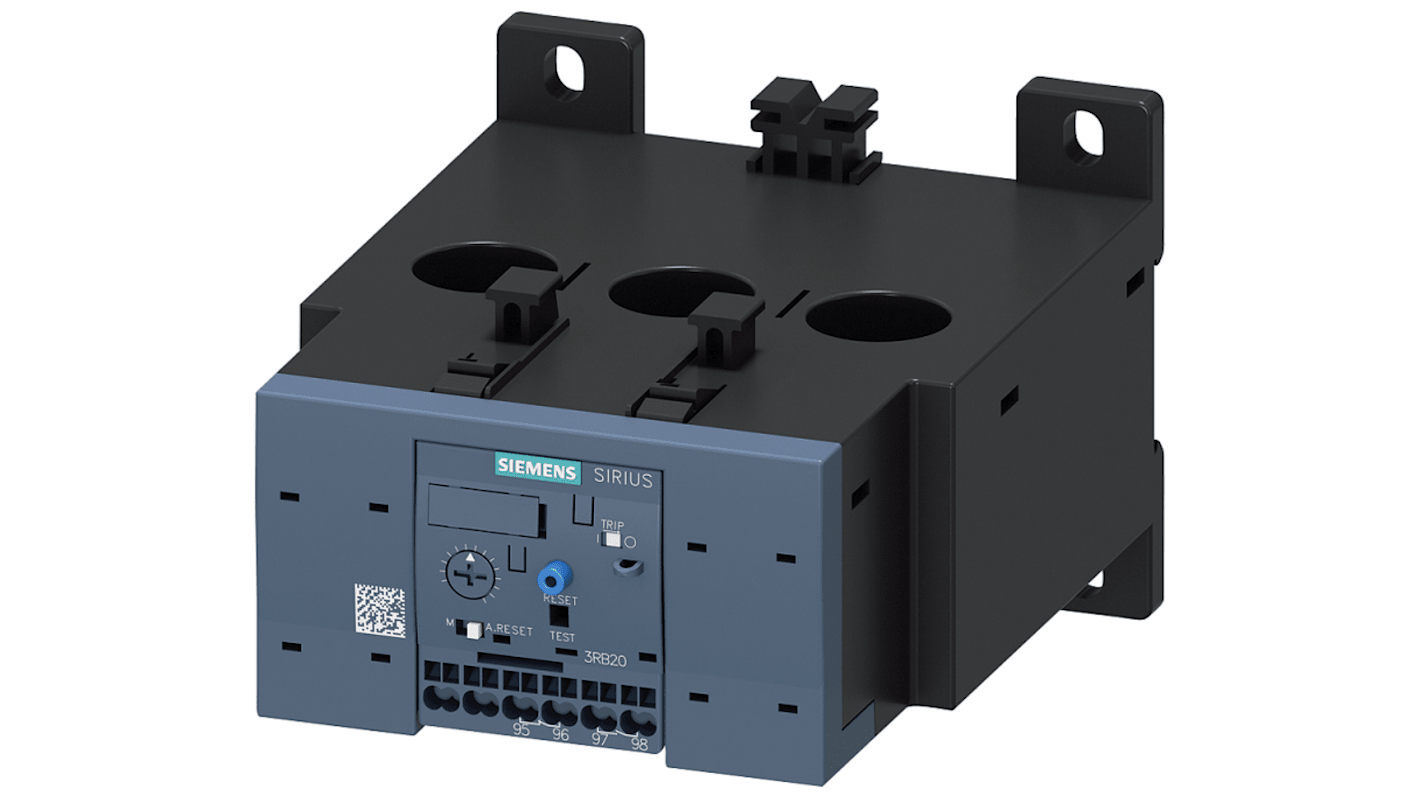 Relè di sovraccarico Siemens 3RB20662GC2, 1NC/1NO, carico FLC 250 A, montaggio su contattore, classe 20E.