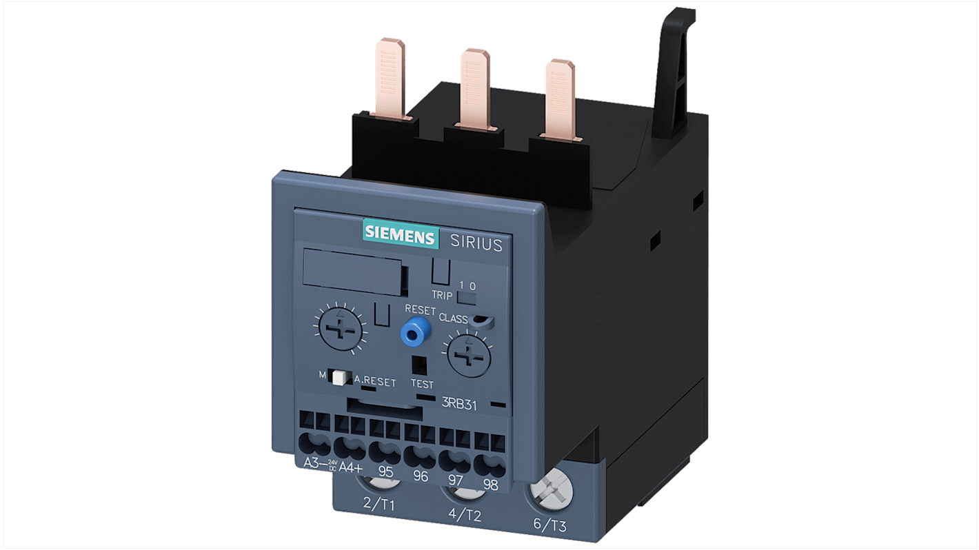Relè contattore Siemens 3RU21160AC1, 1NC/1NO, carico FLC 0,16 A, installazione autonoma, dimensione S00.