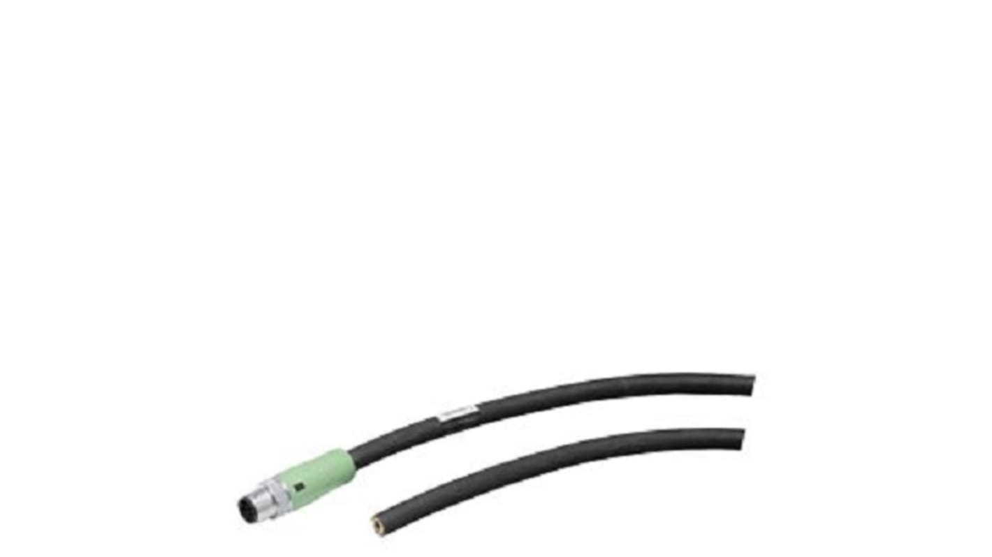 Cavo di connessione Siemens 6GT28910CH50, pre-assemblato, M12, nero, per RF650R, temperatura -30/+80 °C, dimensioni 0,039 x 0,039 x 0,039 poll.