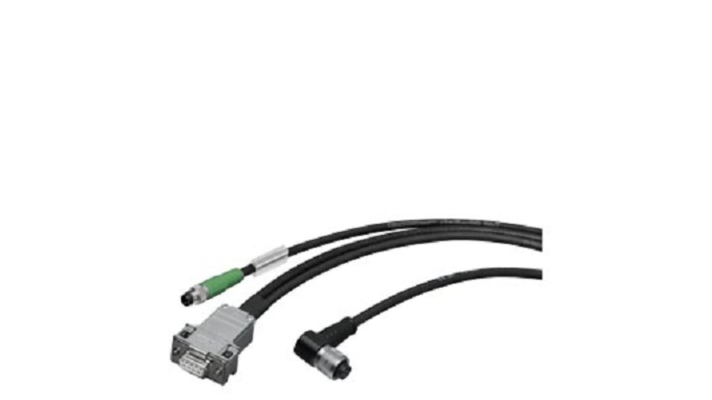 Cavo di connessione Siemens 6GT28914KH500AX1, pre-assemblato, M12, nero, per RF200 e RF300, temperatura -30/+80 °C.
