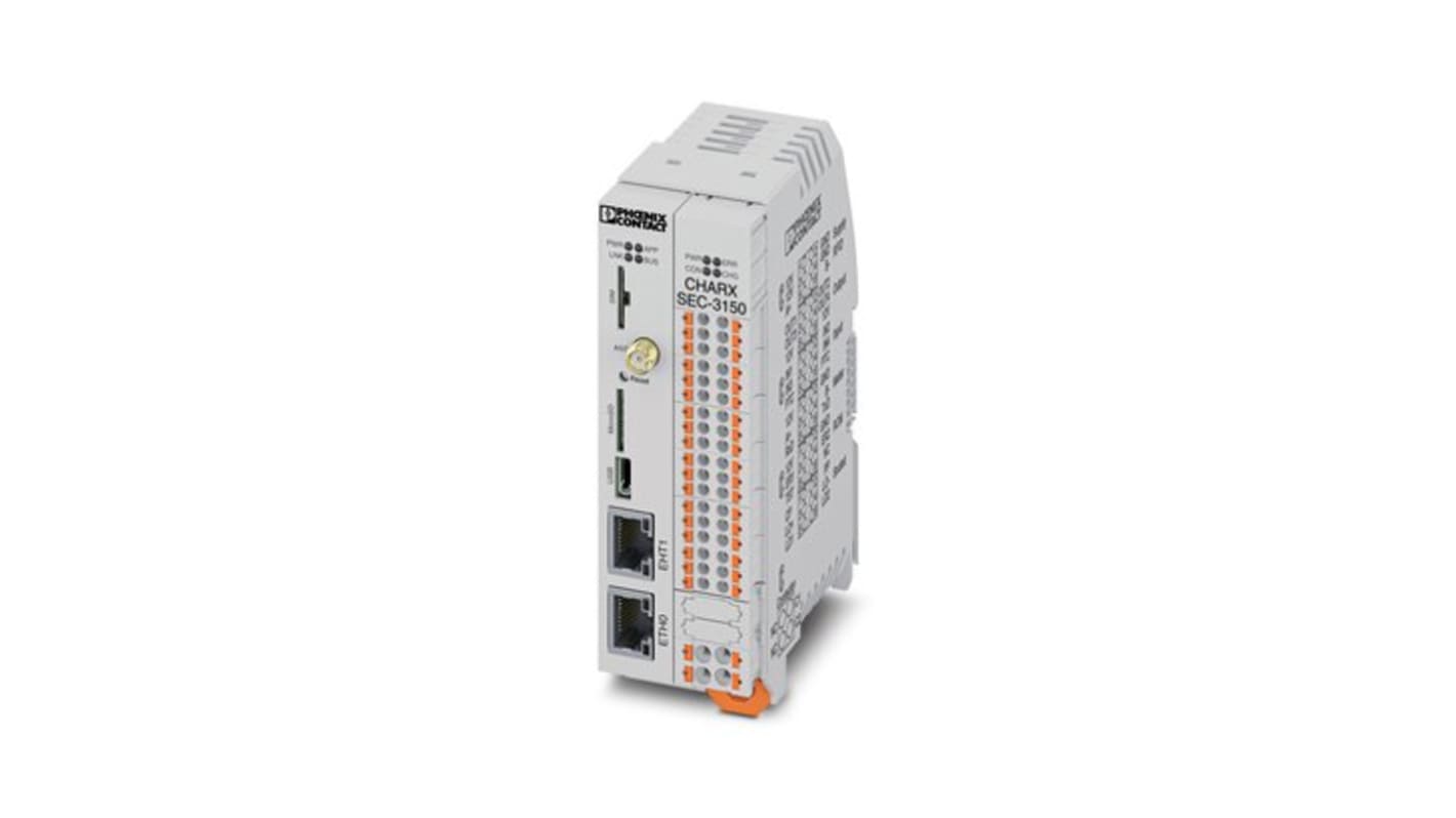 Controller di sicurezza Phoenix Contact 1138965, 4 I/O, montaggio su guida DIN, alimentazione 12 V, interfaccia Ethernet.