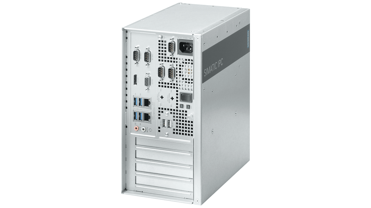 Computer industriale Siemens 6AG40250AB100BB0 con processore Intel Pentium, RAM 4 GB, dimensioni 135 x 260 x 225 mm.