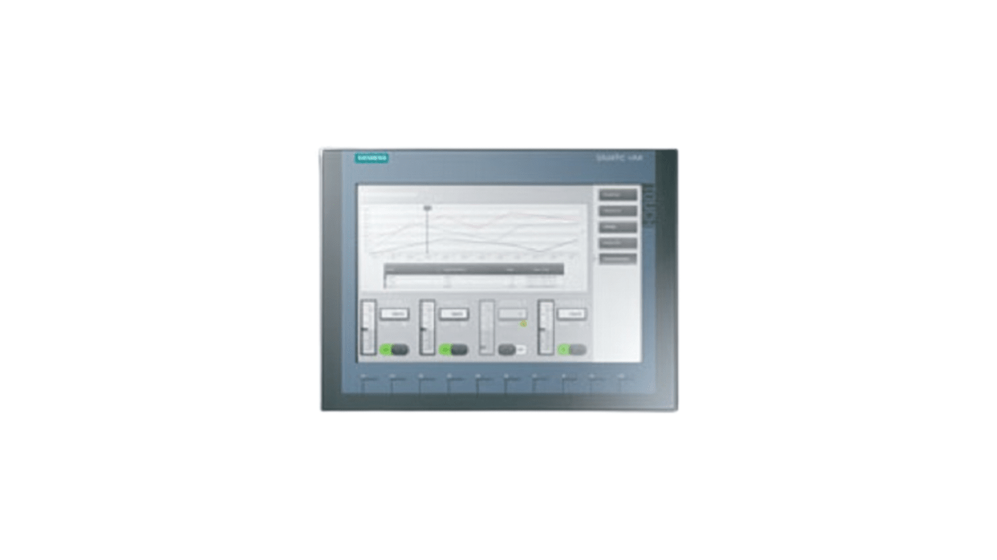 Modulo display Siemens 6AG11232MA032AX0, TFT 12", touch/key, interfaccia PROFIBUS, IP65, dimensioni 245 x 330 x 60 mm.