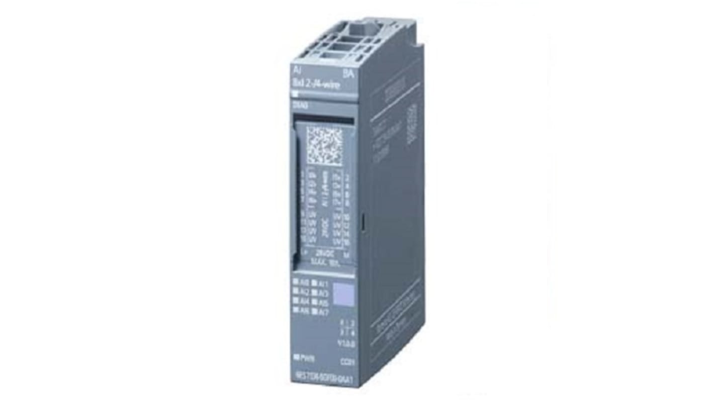 Modulo di ingresso analogico Siemens 6AG11346GF007AA1, 16 bit, 24 V c.c., dimensioni 73 x 15 x 58 mm, per ET 200SP.