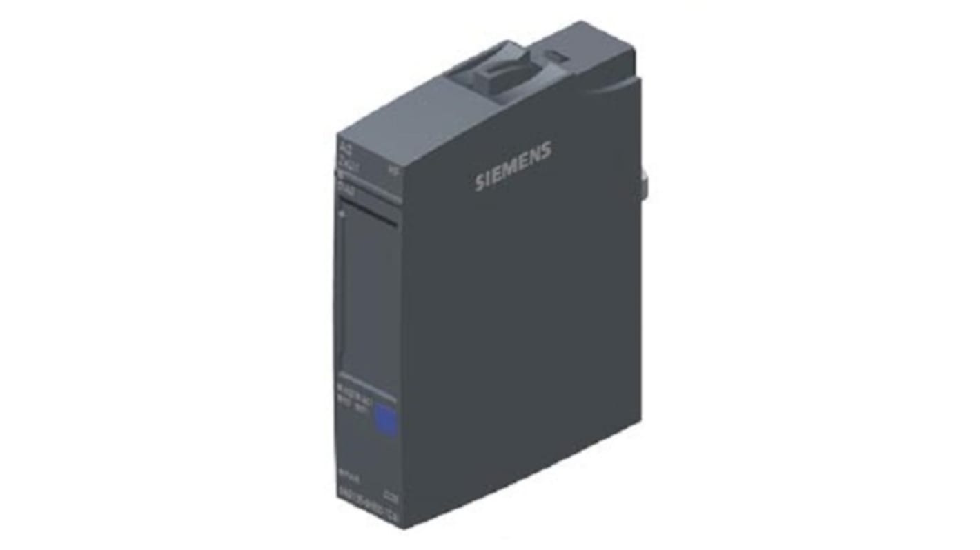 Modulo di distribuzione di potenza Siemens 6AG11356HB007CA1, 2 uscite analogiche, 24 V c.c., dimensioni 73 x 15 x 58 mm.
