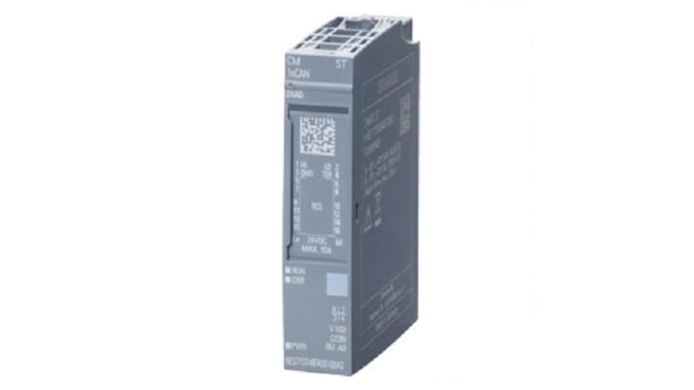 Modulo di comunicazione Siemens 6AG11376EA002BA0 per ET 200SP, gateway CANopen, dimensioni 73 x 15 x 58 mm, grado di protezione IP20.