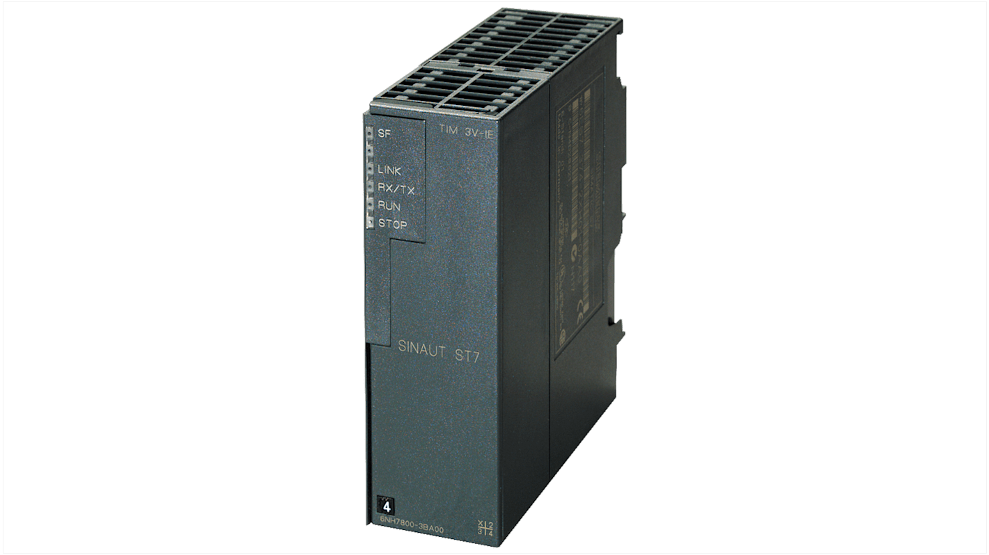 Modulo di comunicazione Siemens 6NH78003BA00 per SIMATIC S7-300, interfaccia RS232 e RJ45, dimensioni 4,93 x 1,57 x 4,72 poll.