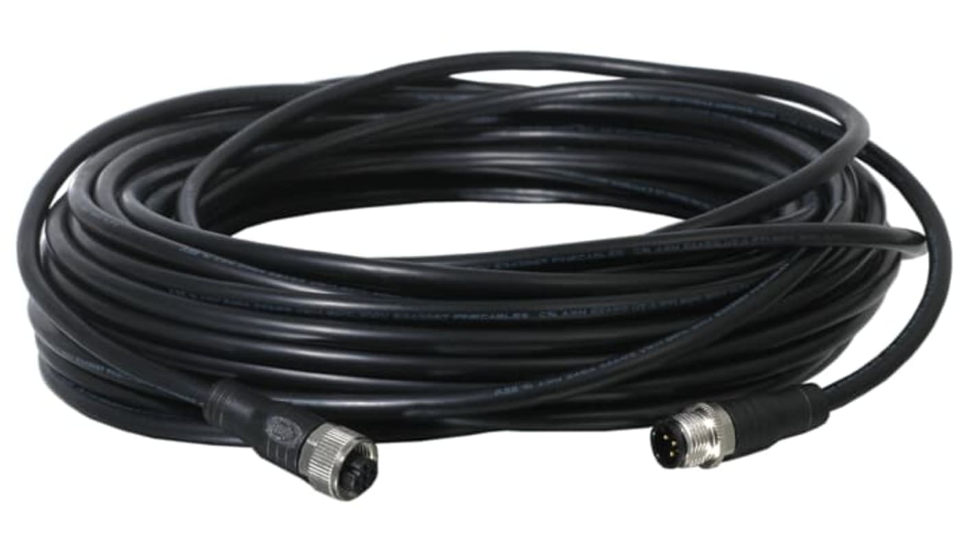 Cavo M12 ABB 2TLA020056R5400, 5 poli, femmina e maschio, lunghezza 16 m, sezione conduttore 0,34 mm², per applicazioni industriali.