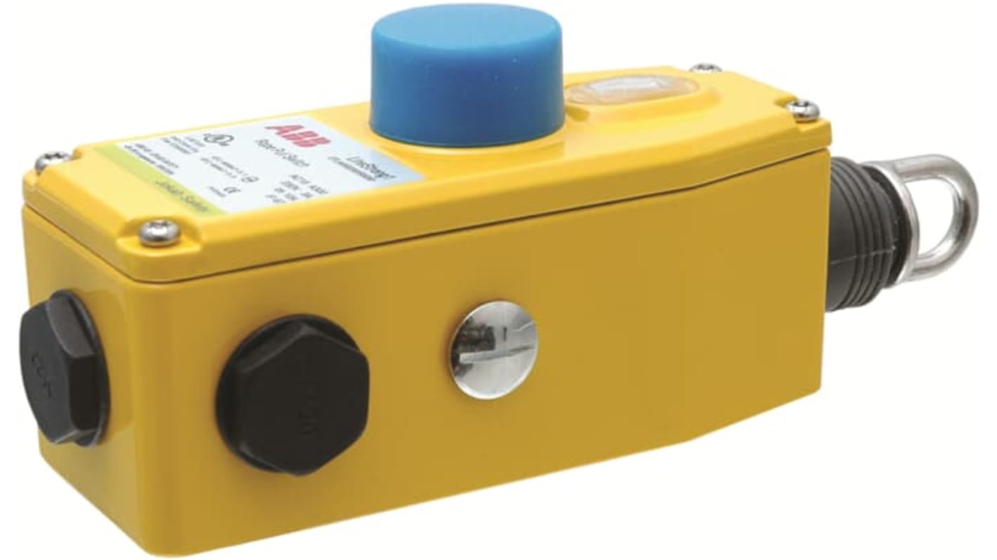 Interruttore a filo ABB 2TLA050200R0030, cavo di 50m, 2 contatti normalmente aperti e 2 normalmente chiusi, contenitore pressofuso.