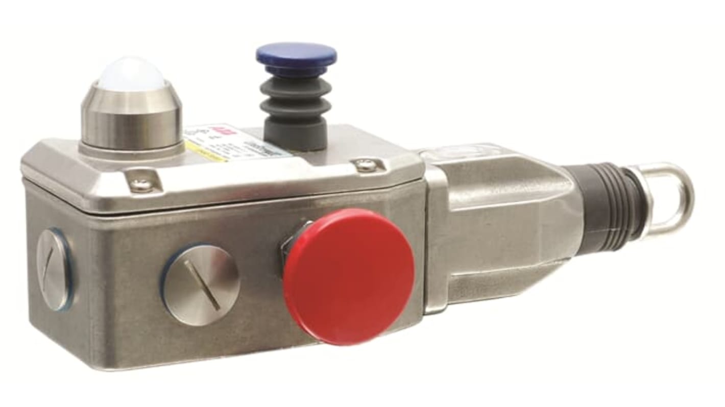 Interruttore a filo ABB 2TLA050202R0322, cavo da 100m, corpo in acciaio inox 316, 2NA 2NC, indicazione LED.